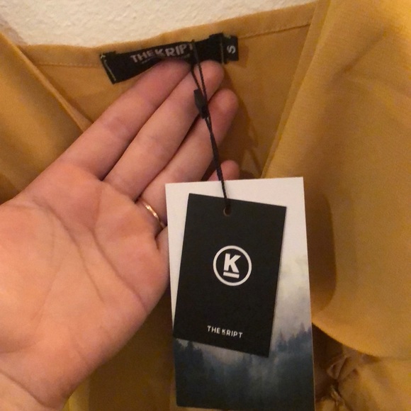 Mustard Yellow Front Tie Dress - Picture 3 of 3